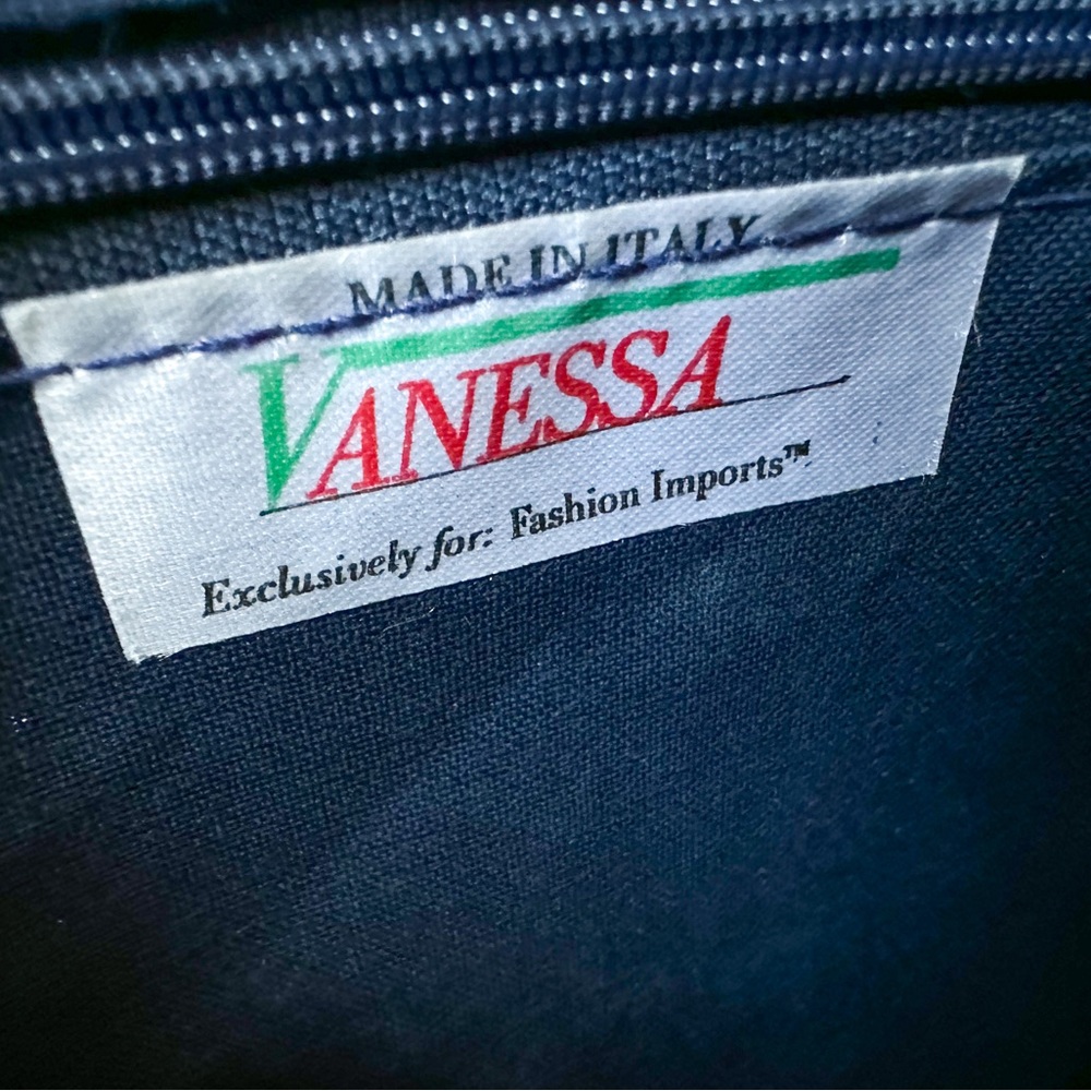 Vintage Vanessa Wicker Woven Purse Blue Half Circle Moon Beach Bag Tote Clutch - Picture 8 of 8